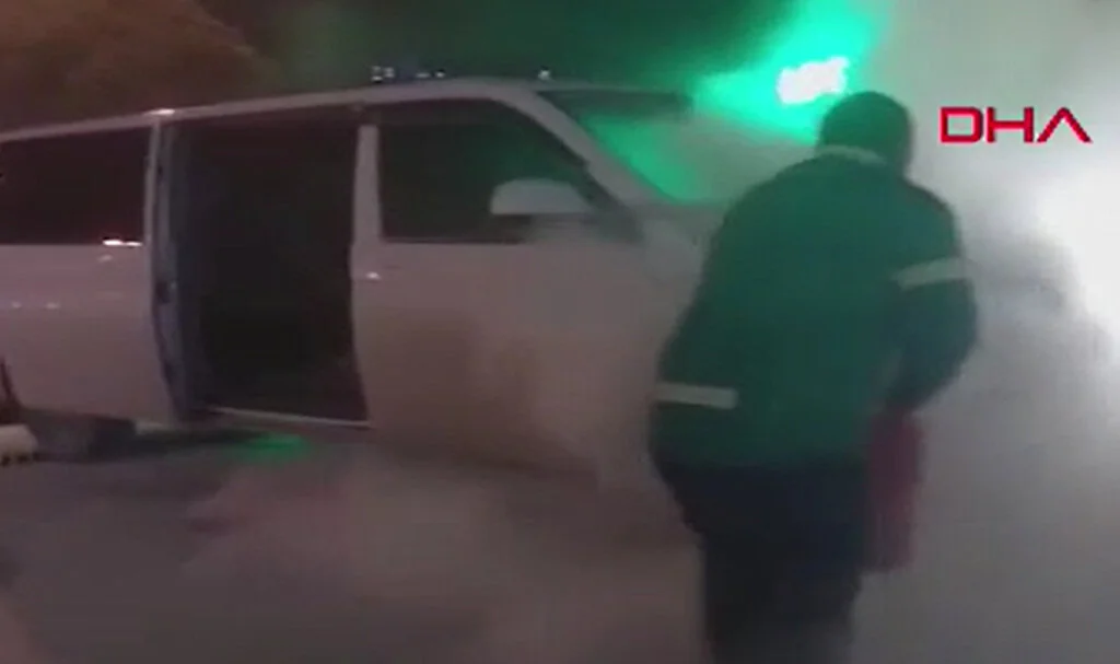 Samsun'da Akaryakıt İstasyonunda Yangın Paniği