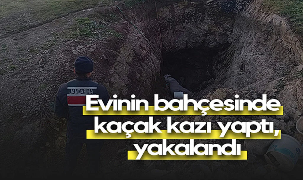 Samsun’da Evinin Bahçesinde Kaçak Kazı Yapan Zanlı Yakalandı