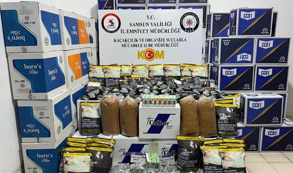 Samsun'da Kaçak Sigara Operasyonu: 1,29 Milyon Makaron Ele Geçirildi