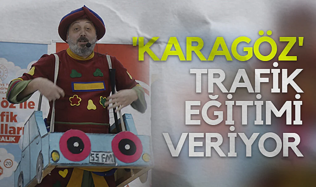 Samsun'da 'Karagöz' trafik eğitim veriyor