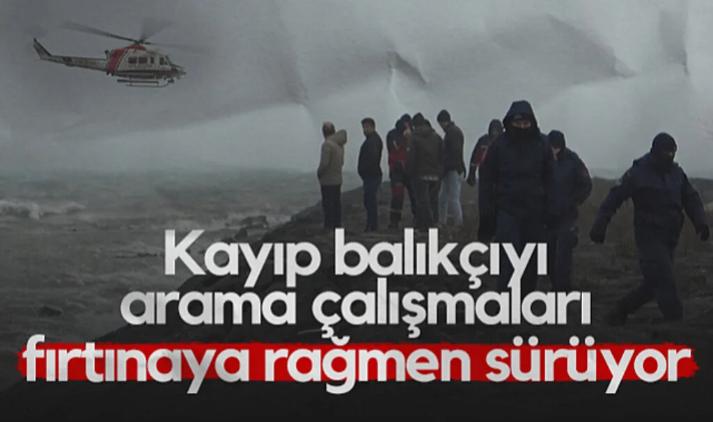 Samsun'da Kayıp Balıkçıyı Arama Çalışmaları Fırtınaya Rağmen Sürüyor