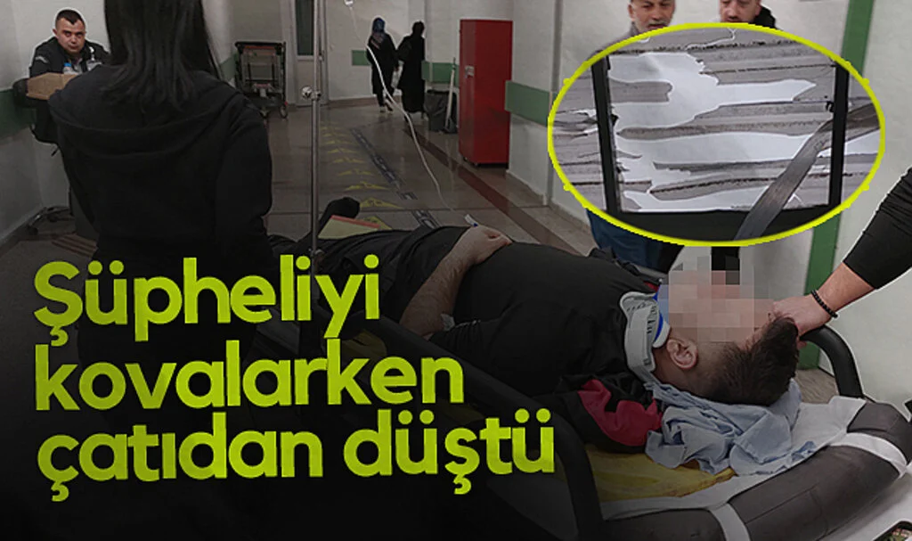 Samsun'da şüpheliyi kovalarken çatıdan düşen polis yaralandı