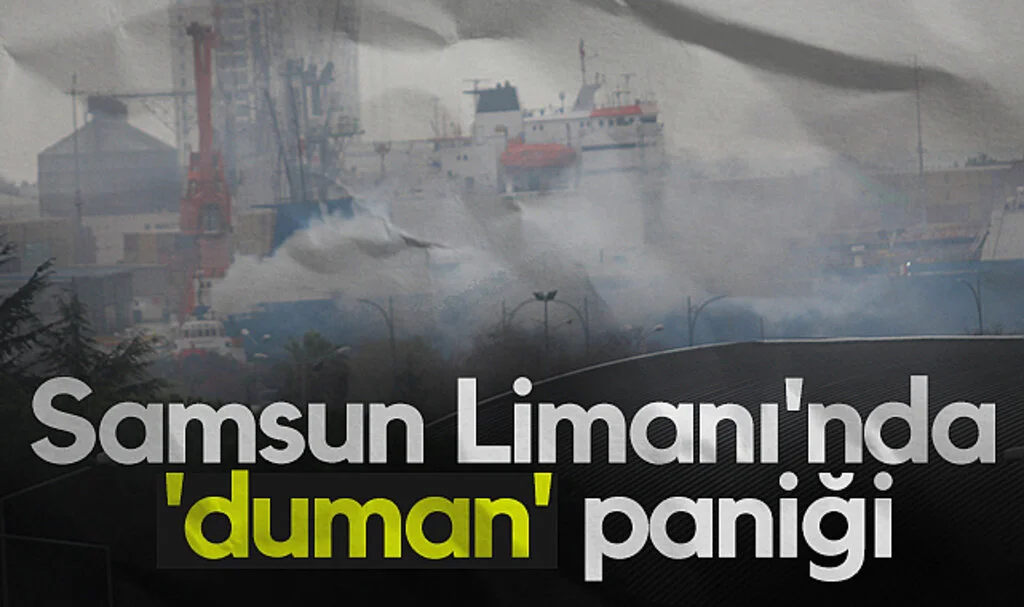 Samsun Limanı'nda 'duman' paniği