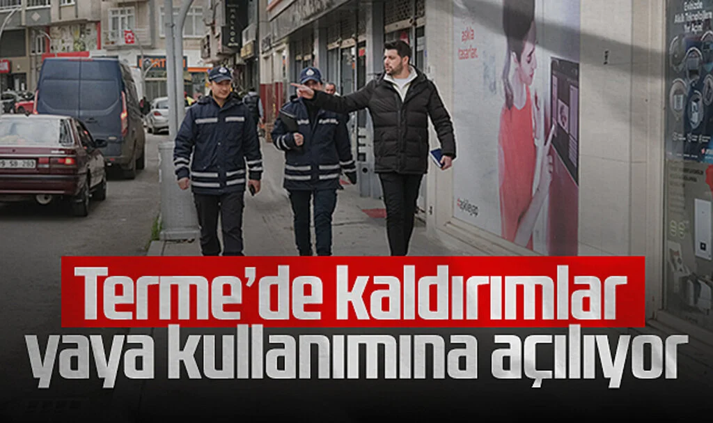Terme’de Kaldırımlar Yaya Kullanımına Açılıyor