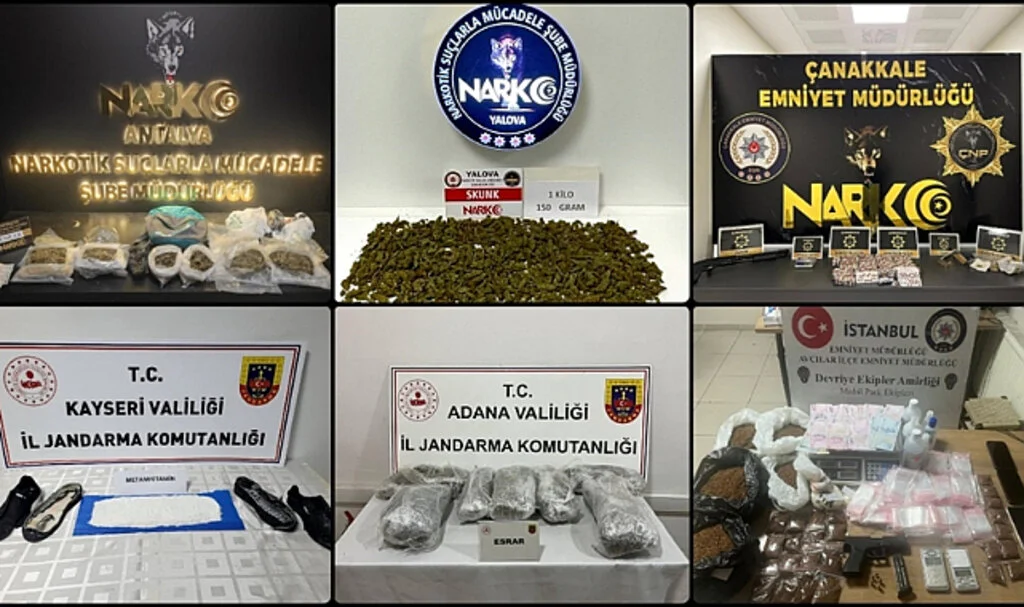 Türkiye'de bu yıl 86 ton uyuşturucu madde, 105 milyon uyuşturucu hap ele geçirildi
