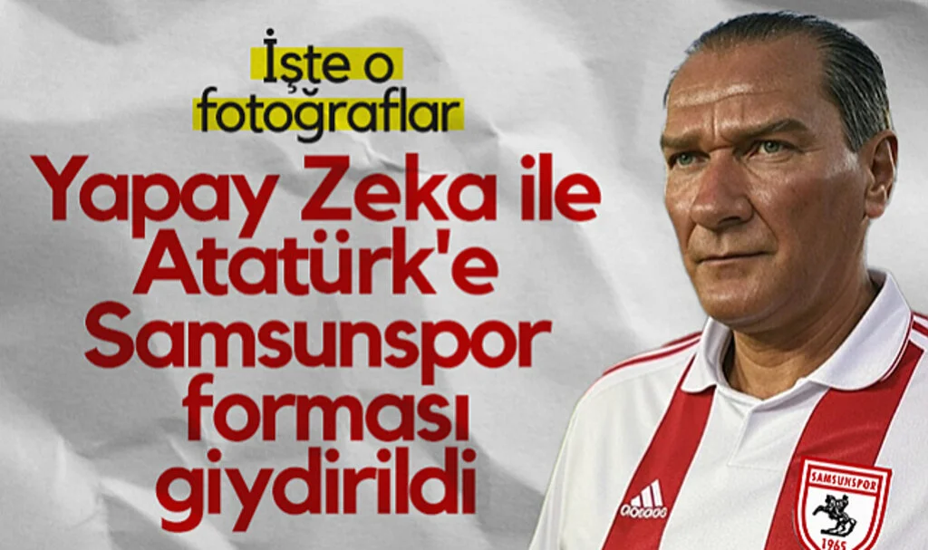 Yapay Zeka ile Atatürk'e Samsunspor Forması Giydirildi