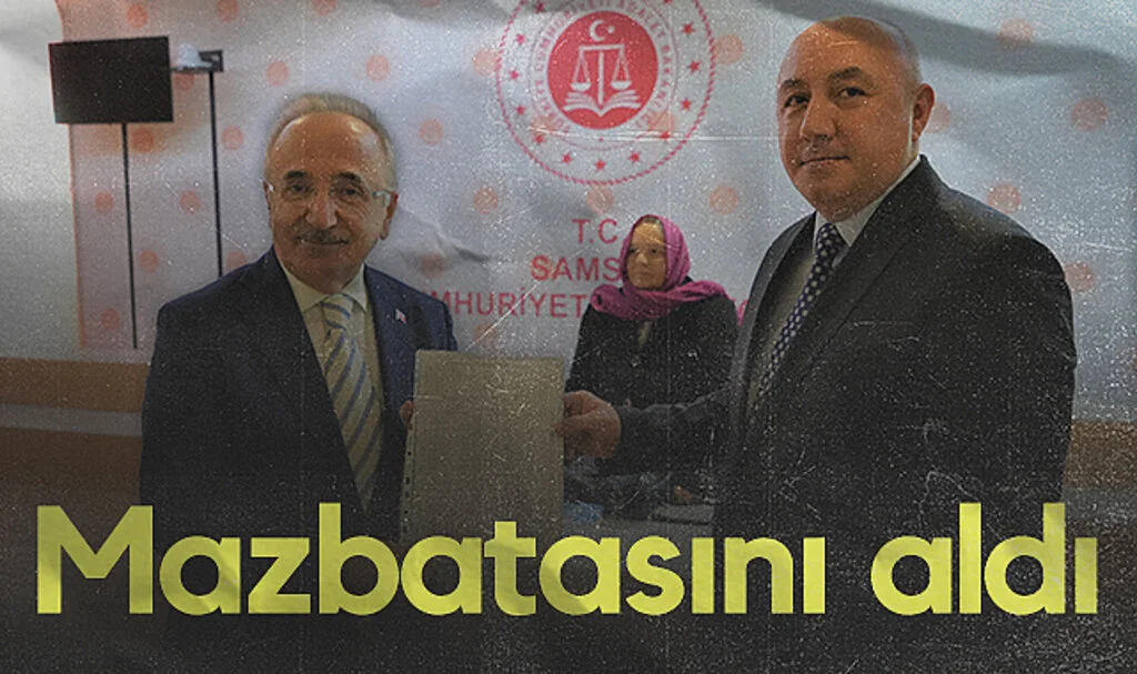 AK Parti Samsun İl Başkanı Mehmet Köse, mazbatasını aldı