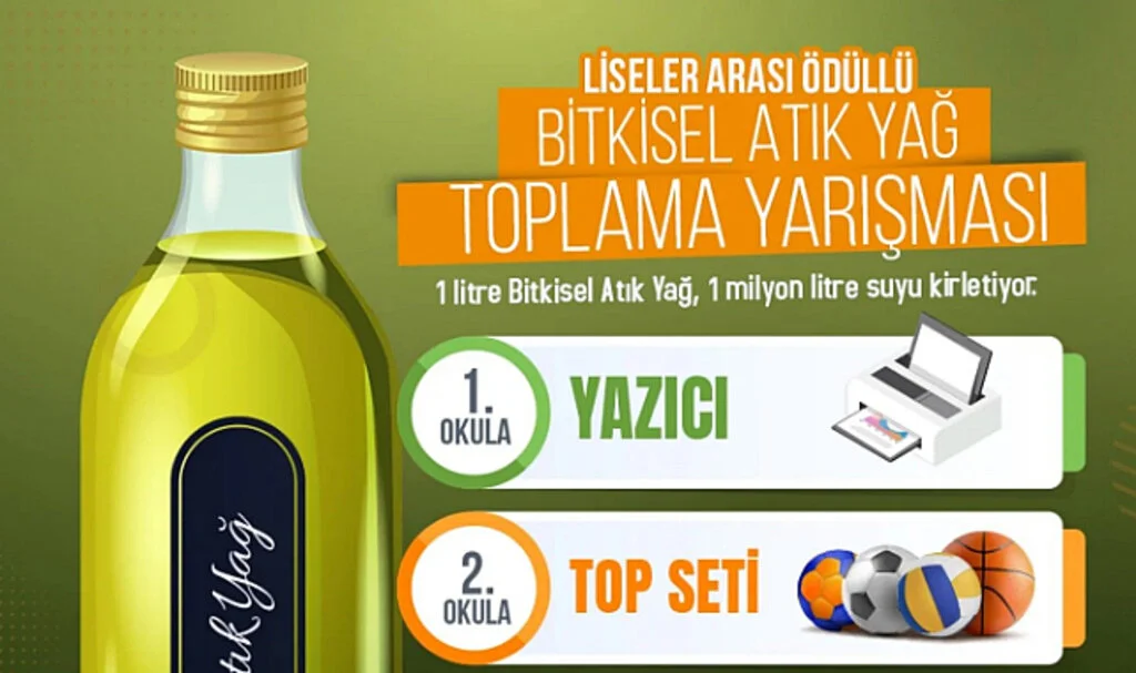 Atakum'da liseler arası bitkisel atık yağ toplama yarışması