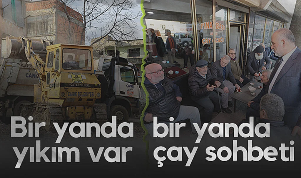 Canik'te Bir Yanda Yıkım Var Bir Yanda Çay Sohbeti