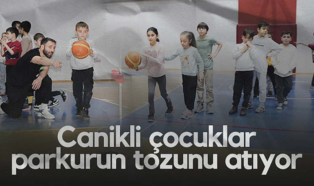 Canikli çocuklar parkurun tozunu atıyor