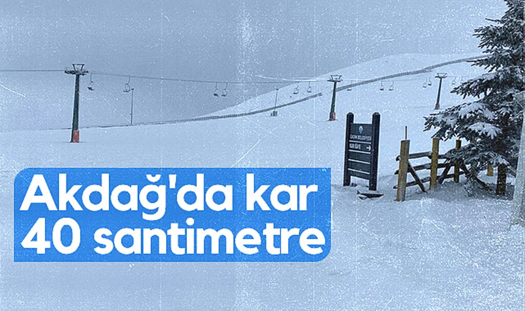 Ladik Akdağ'da kar 40 santimetreye ulaştı