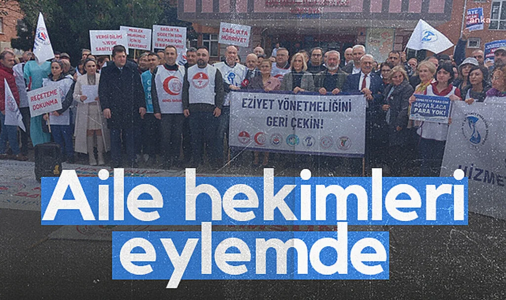 Samsun'da aile hekimleri eylemde