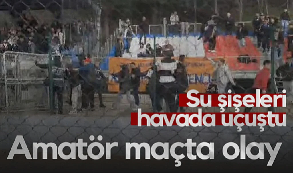 Samsun'da Amatör Maçta Olay! Su Şişeleri Havada Uçuştu...