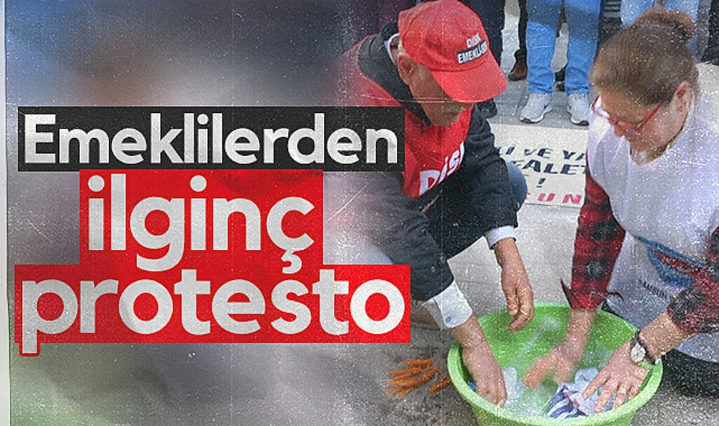 Samsun'da emeklilerden ilginç protesto