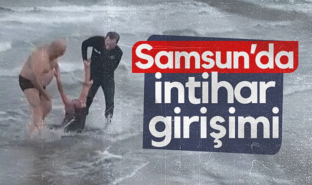 Samsun'da İntihara Kalkışan Kadını Polis Kurtardı
