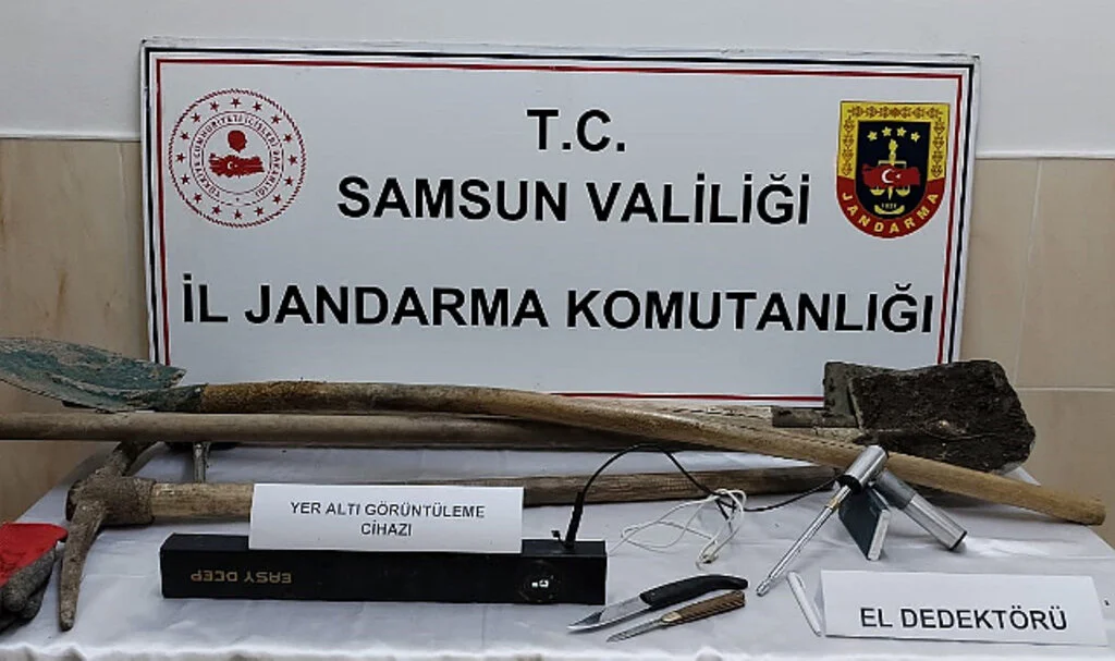 Samsun'da izinsiz kazı yapan 5 kişi yakalandı