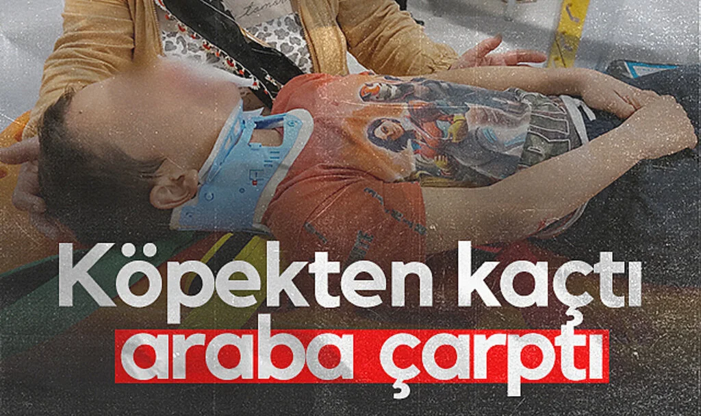 Samsun'da köpekten kaçan çocuğa araç çarptı