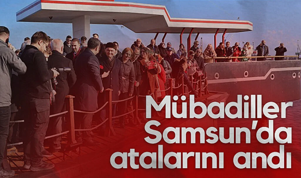 Samsun'da mübadiller denize karanfil bırakarak atalarını andı 