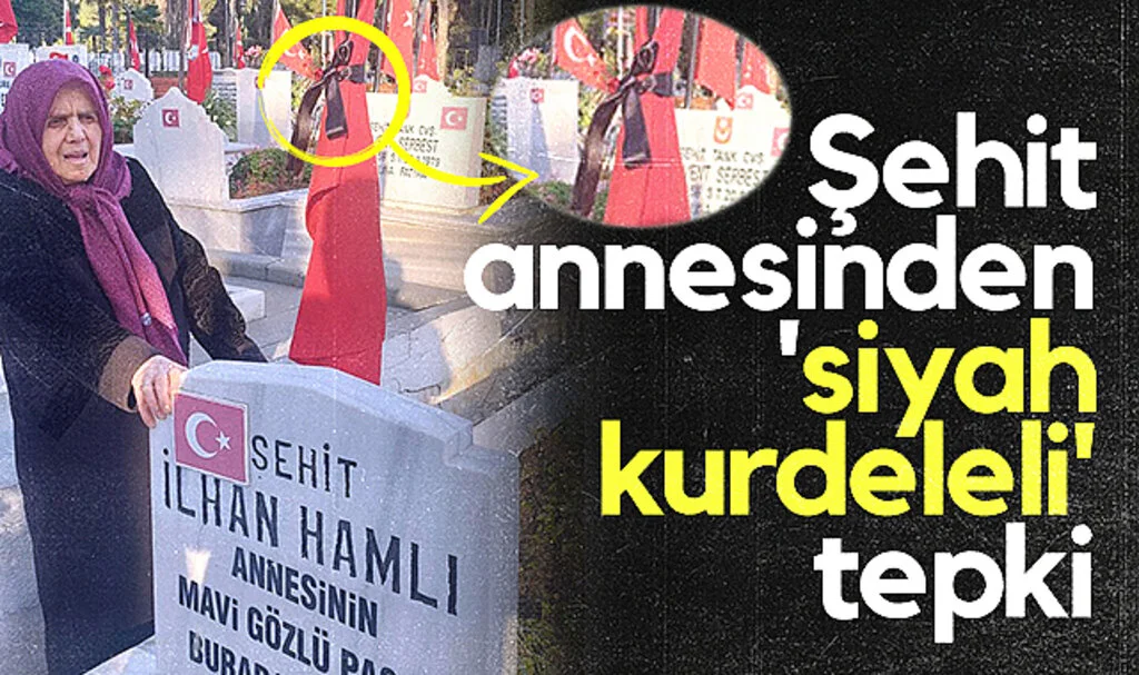 Samsun'da şehit annesinden 'siyah kurdeleli' tepki