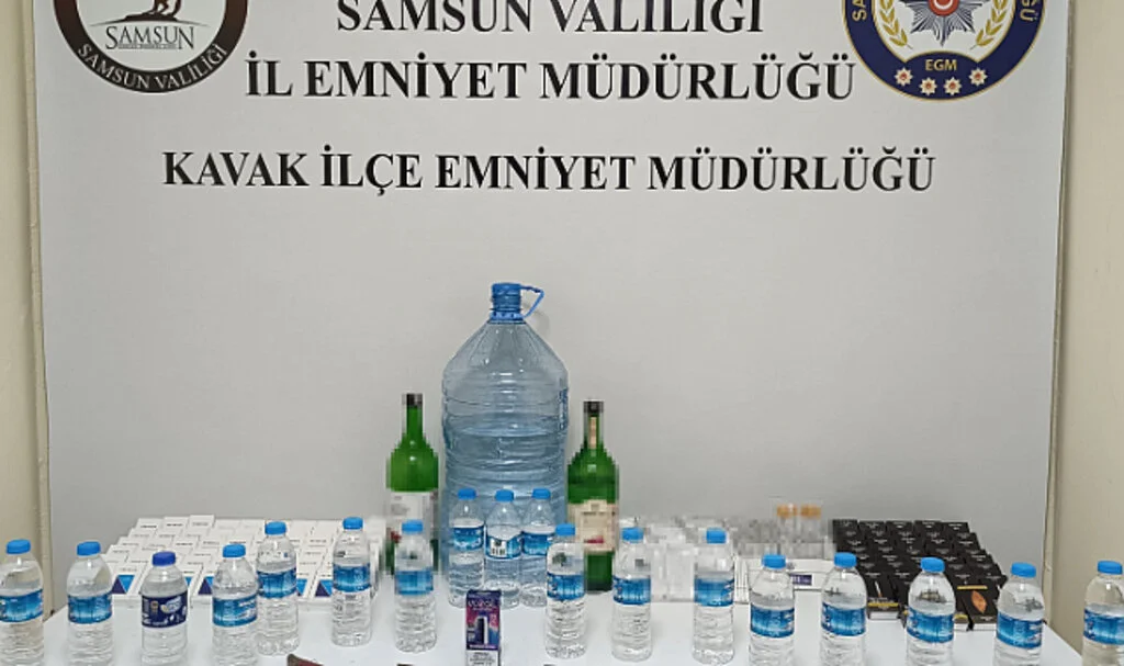 Samsun’da Tütüncüde Sahte Alkol ve Makaron Operasyonu