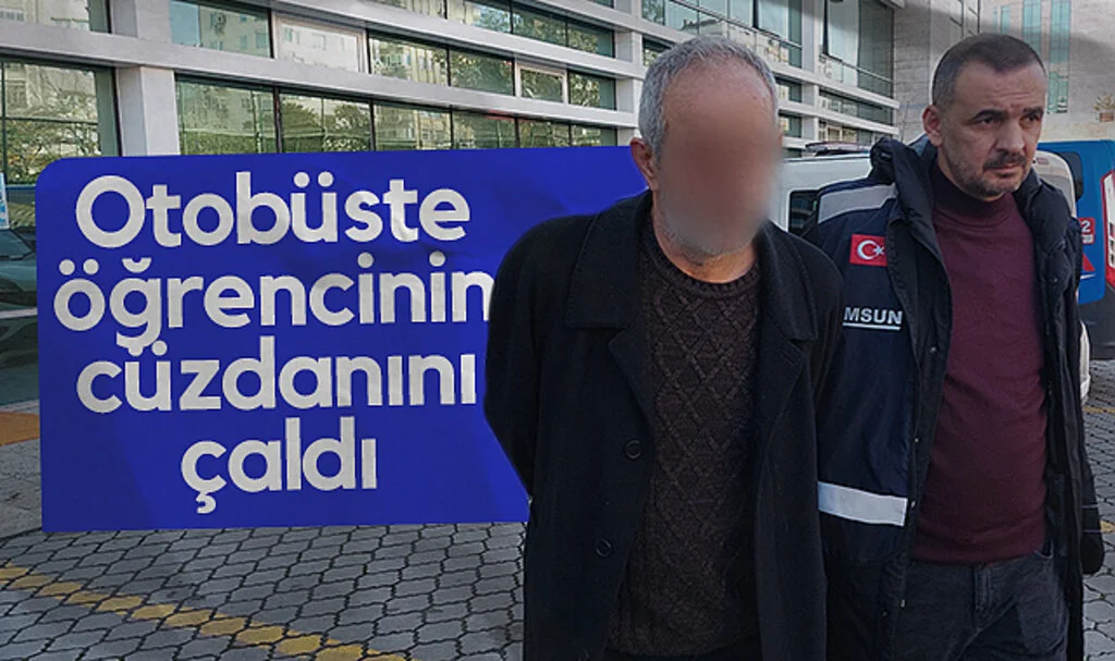Samsun'da yolcu otobüsünde üniversite öğrencisinin cüzdanını çalan yolcu tutuklandı