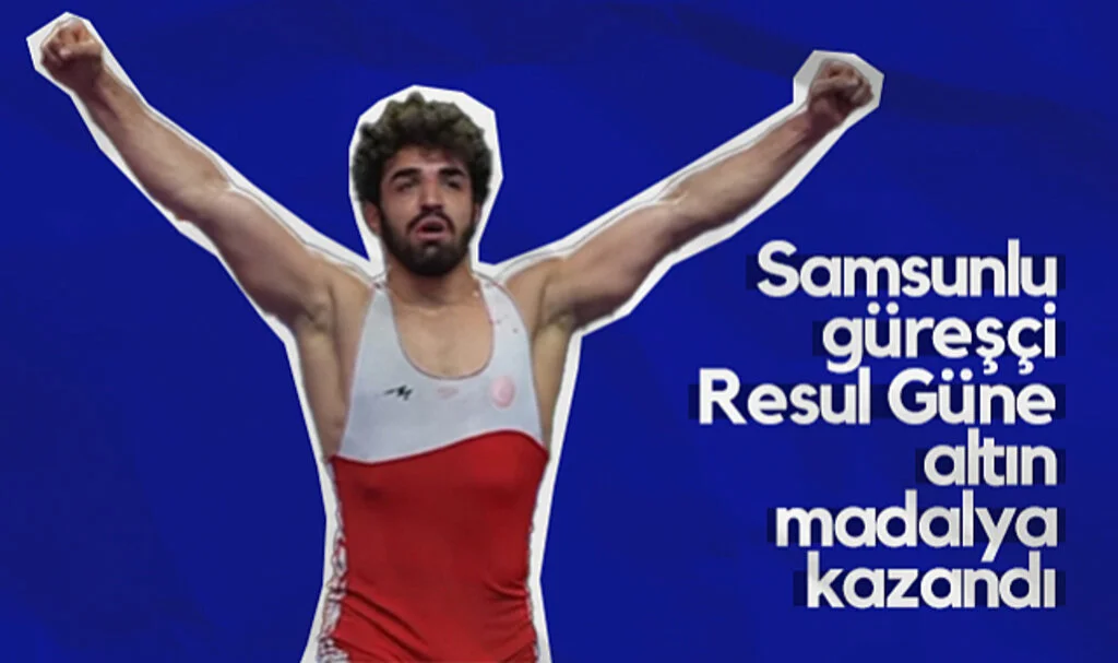 Samsunlu Güreşçi Resul Güne Altın Madalya Kazandı