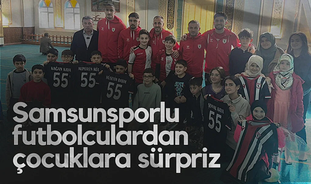 Samsunsporlu Futbolculardan Kur’an Kursu Öğrencilerine Sürpriz