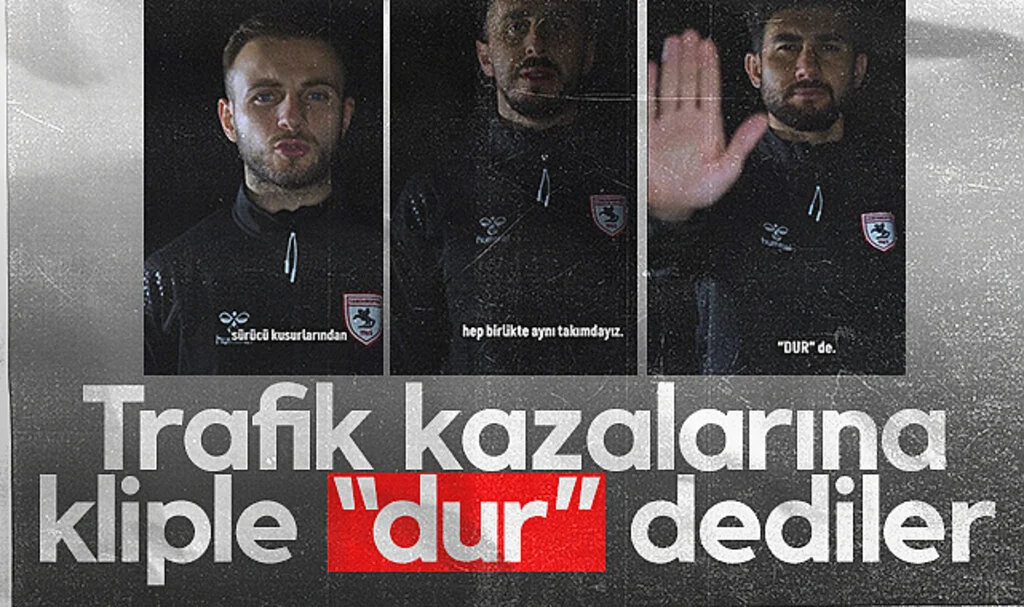 Samsunsporlu Futbolculardan Trafik Kazalarına Kliple "Dur" Çağrısı