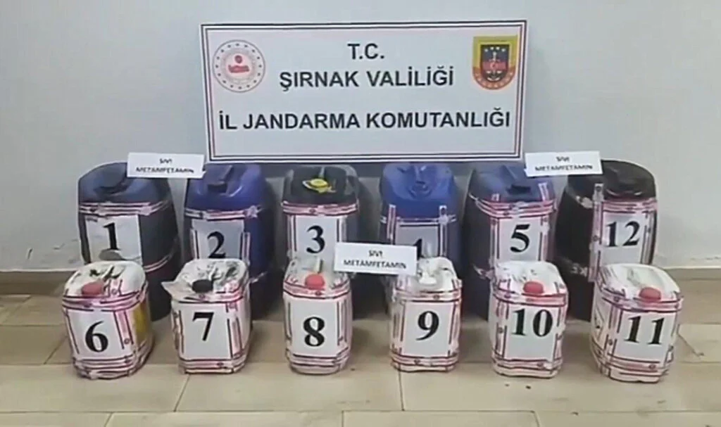 Şırnak’ta 375 Litre Sıvı Metamfetamin Ele Geçirildi!