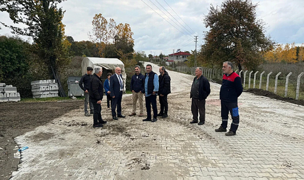 Terme yollarına parke döşeniyor