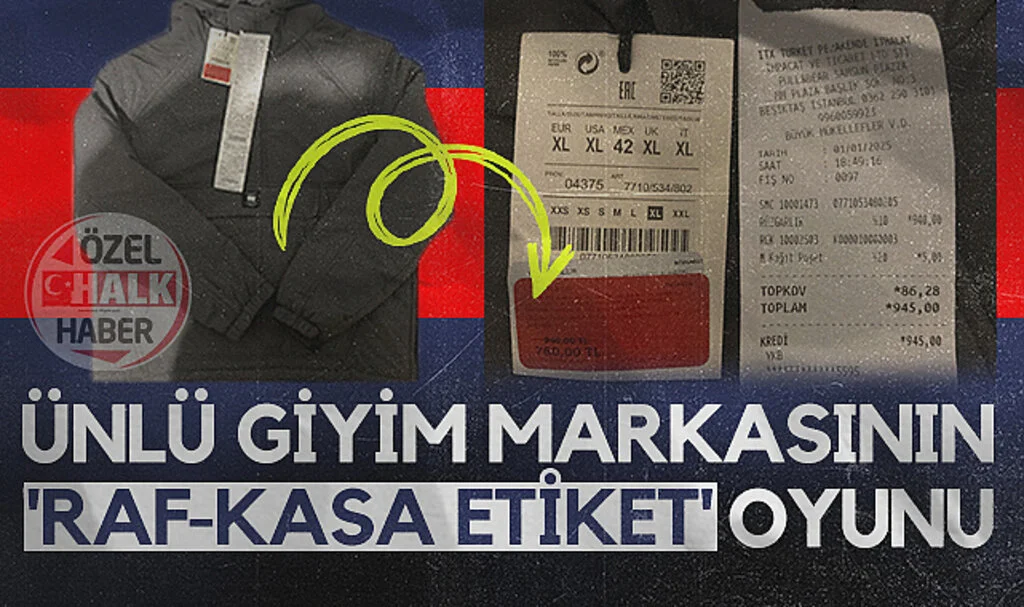 Ünlü giyim markasının 'raf-kasa etiket' oyunu