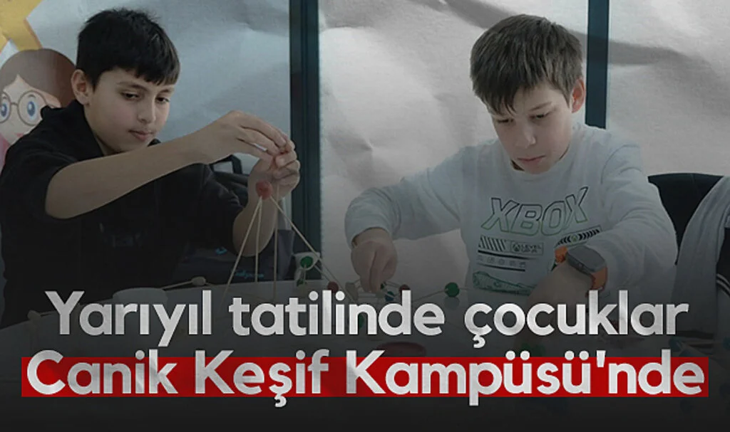 Yarıyıl tatilinde çocuklar Canik Keşif Kampüsü'nde
