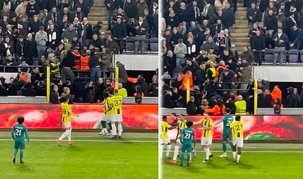 Anderlecht - Fenerbahçe Maçı Tribün Olayları Nedeniyle Durduruldu!