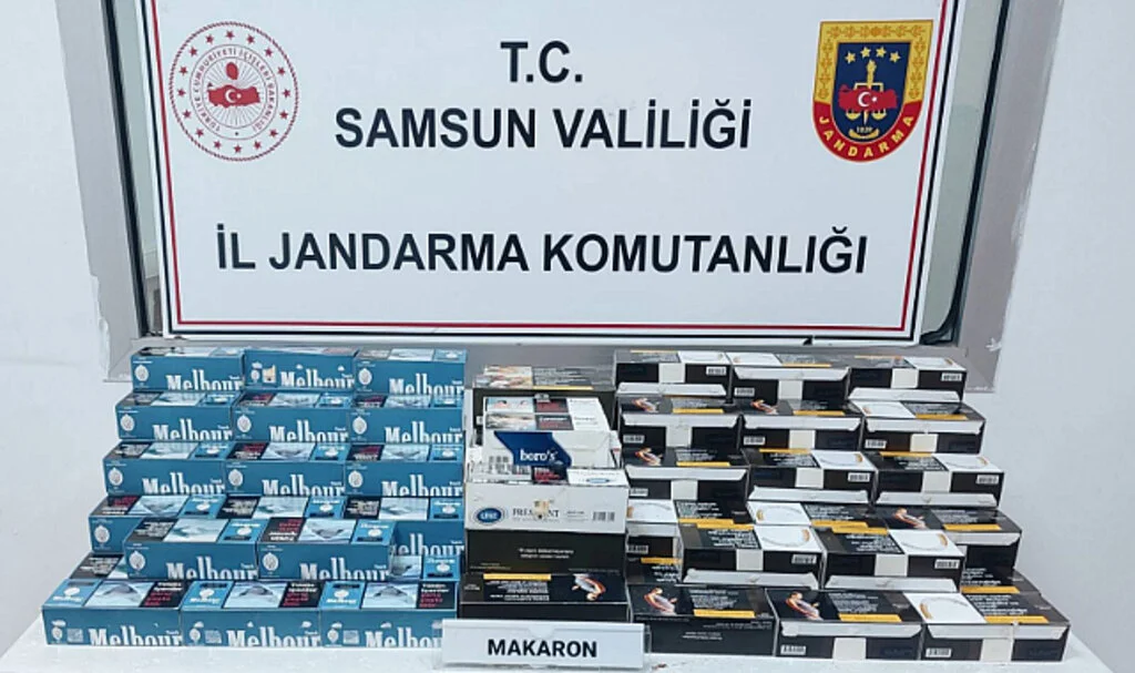 Çarşamba'da 28 bin adet doldurulmuş makaron ele geçirildi
