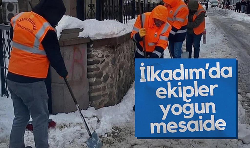 İlkadım Belediyesi Karla Mücadelede Hız Kesmiyor: Ekipler Sahada