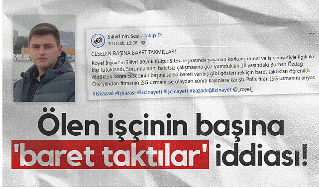 İstanbul'da inşaatta Ölen Samsunlu işçinin başına 'baret taktılar' iddiası!