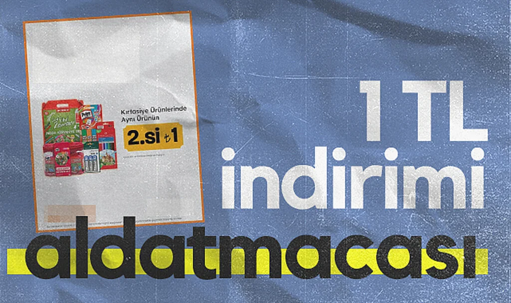 Marketten 1 TL indirimi aldatmacası