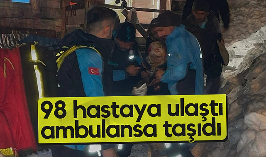 Samsun Büyükşehir Belediyesi ekipleri 98 hastaya ulaştı ambulansa taşıdı