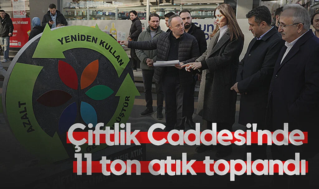 Samsun Çiftlik Caddesi'nde 11 ton atık toplandı