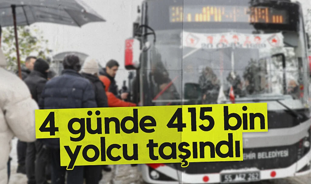 Samsun’da 4 Günde 415 Bin Yolcu Taşındı: Toplu Ulaşım Hiç Durmadı