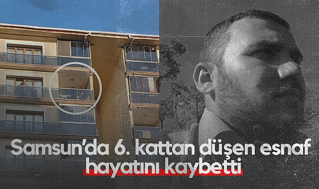 Samsun’da 6. Kattan Düşen Esnaf Hayatını Kaybetti