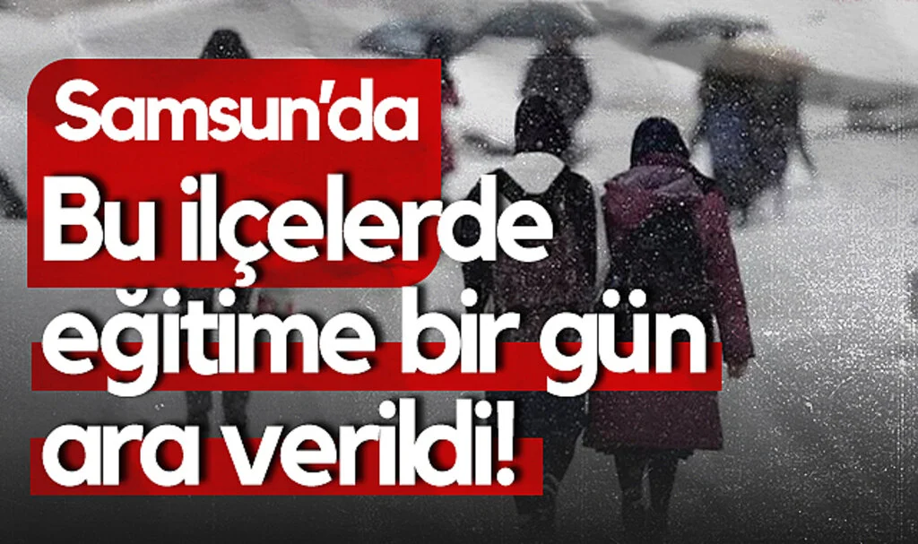 Samsun'da 9 İlçede Taşımalı Eğitime Kar Engeli