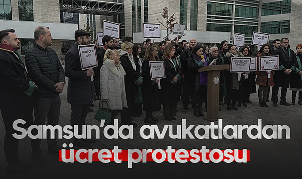 Samsun'da avukatlardan CMK ücretlerine protesto