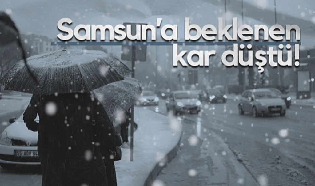 Samsun'da Beklenen Kar Yağışı Düştü