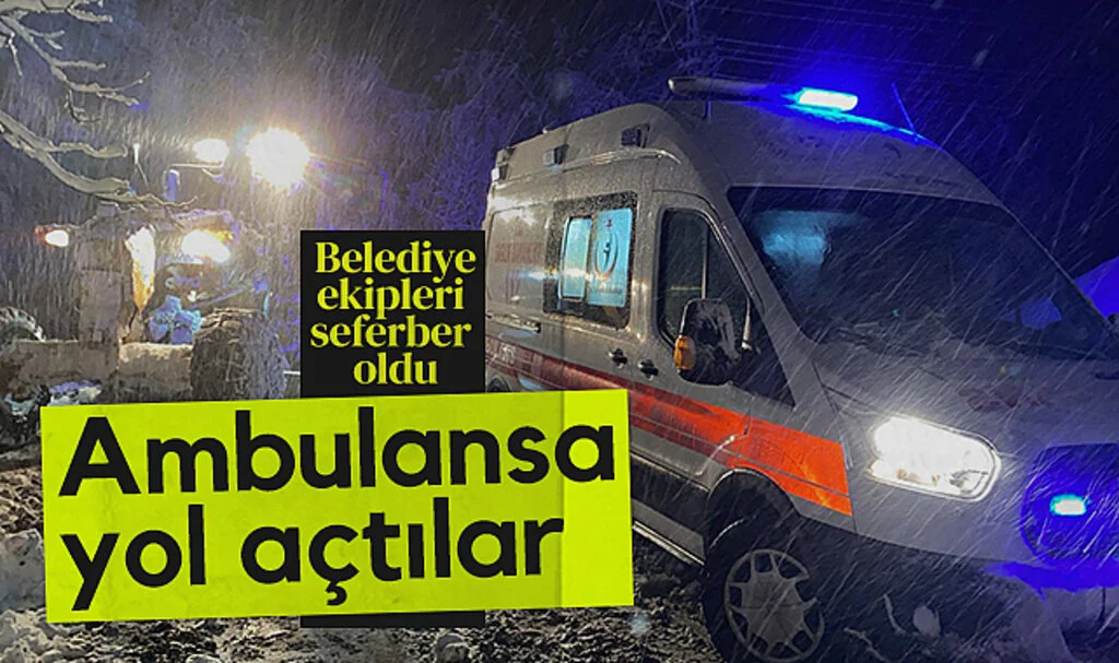 Samsun'da belediye ekipleri seferber oldu: Ambulansa yol açtılar