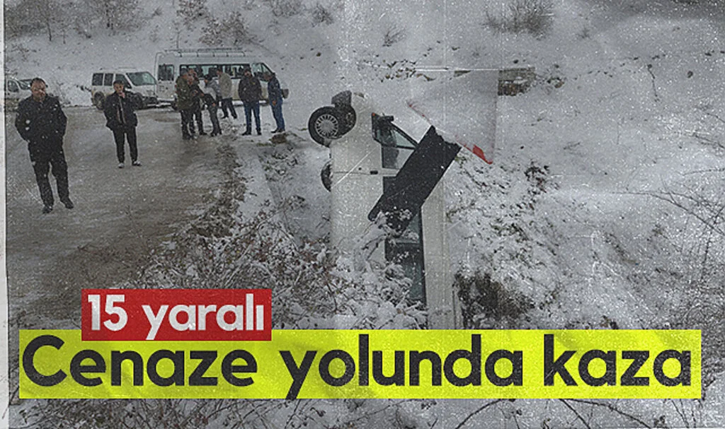 Samsun'da Buzlanma Kazaya Yol Açtı! Cenazeye giden Minibüs Devrildi, 15 Yaralı