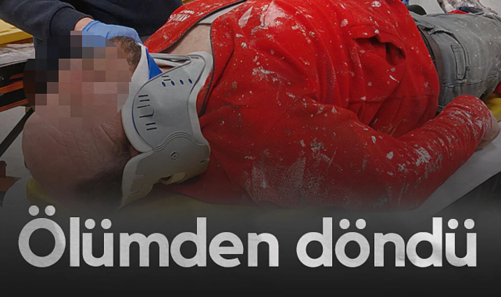 Samsun'da inşaattan düşen işçi ölümden döndü