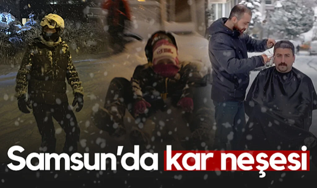 Samsun'da Kar Neşesi! İşte Şehirden Renkli Görüntüler...