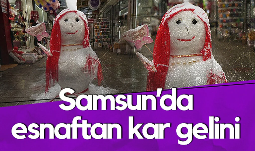 Samsun'da Kardan Gelin Görenleri Şaşkına Çevirdi