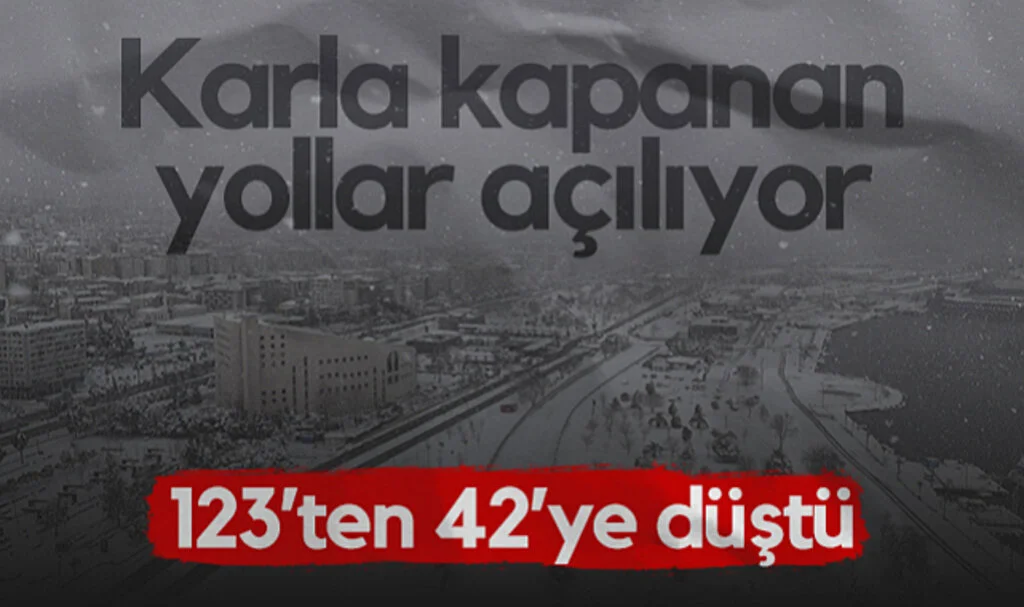 Samsun’da Karla Kapanan Yollar Açılıyor! 123’ten 42’ye Düştü